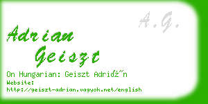 adrian geiszt business card